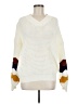 L Love 100% Acrylic Color Block Ivory Pullover Sweater Size M - photo 1