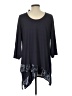 Pebble and Stone Black 3/4 Sleeve Blouse Size L - photo 2