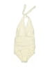 Sauipe Solid Ivory One Piece Swimsuit Size S - photo 1
