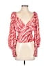 Slate & Willow 100% Polyester Red Long Sleeve Blouse Size S - photo 1