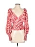 Slate & Willow 100% Polyester Red Long Sleeve Blouse Size S - photo 1