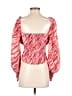 Slate & Willow 100% Polyester Red Long Sleeve Blouse Size S - photo 2