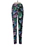 Agnes & Dora Floral Purple Active Pants Size L - photo 1