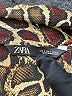 Zara Animal Print Brown Long Sleeve Blouse Size S - photo 7