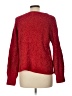 Pink Rose 100% Polyester Tweed Red Pullover Sweater Size L - photo 2