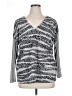 Zac & Rachel Silver Long Sleeve Blouse Size 1X - photo 1