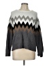 Blu Pepper Chevron-herringbone Gray Pullover Sweater Size L - photo 1