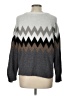 Blu Pepper Chevron-herringbone Gray Pullover Sweater Size L - photo 2