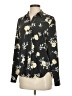 H&M 100% Polyester Floral Black Long Sleeve Blouse Size 0 - photo 1