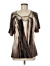 Alfani Brown Short Sleeve Blouse Size M - photo 1