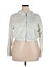 Hippie Rose 100% Polyester Silver Ivory Zip Up Hoodie Size XL - photo 1