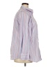 Lands' End 100% Baumwolle Stripes Blue Long Sleeve Button-Down Shirt Size 20W - photo 4