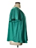 Lane Bryant 100% Polyester Teal Short Sleeve Blouse Size 14 - 16 Plus - photo 4