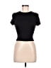Shein Black Short Sleeve Turtleneck Size 6 - photo 1