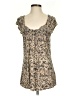 GNW 100% Rayon Tan Short Sleeve Top Size S - photo 1