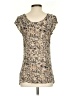 GNW 100% Rayon Tan Short Sleeve Top Size S - photo 2