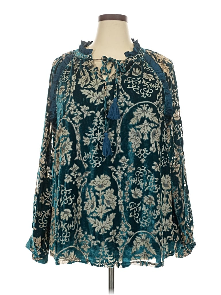 Pre-owned Fate Tank Top Teal Tie Neck Tops In Blue