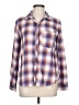 Forever 21 Plaid Blue Purple Long Sleeve Button-Down Shirt Size L - photo 1