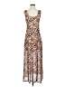 Louna Animal Print Brown Cocktail Dress Size S - photo 1