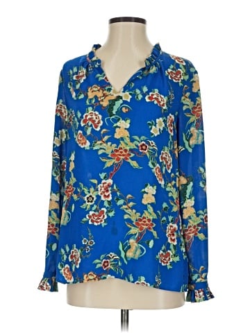 Rose + Olive Long Sleeve Blouse (view 1)