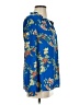 Rose + Olive 100% Polyester Floral Blue Long Sleeve Blouse Size S - photo 4
