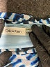 Calvin Klein 100% Polyester Chevron-herringbone Blue Cocktail Dress Size 14 - photo 7