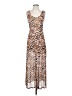 Louna Animal Print Brown Cocktail Dress Size S - photo 1