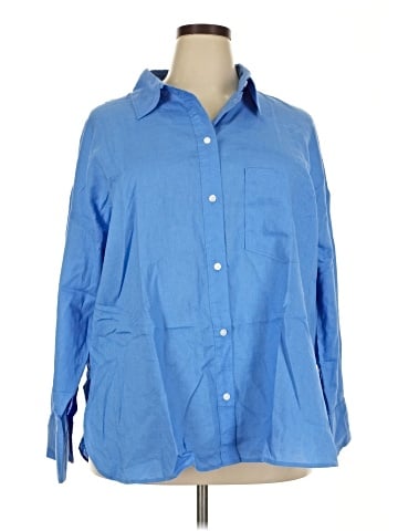 H&M 3/4 Sleeve Button-Down Shirt (view 1)