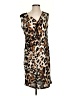Seven7 100% Rayon Animal Print Brown Multi Color Cocktail Dress Size S - photo 1
