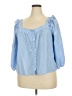 Torrid Blue 3/4 Sleeve Blouse Size 2X Plus (2) - photo 1