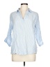 Assorted Brands 100% Cotton Stripes Blue 3/4 Sleeve Button-Down Shirt Size L - photo 1