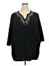 White Stag Black 3/4 Sleeve Blouse Size 22/24W - photo 1