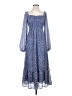 Jessica Simpson 100% Polyester Blue Casual Dress Size XS - photo 1