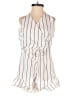 Unbranded 100% Polyester Stripes Ivory White Romper Size XS - photo 1