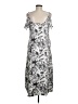White Mark Floral Silver Casual Dress Size M - photo 2
