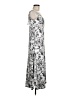 White Mark Floral Silver Casual Dress Size M - photo 4