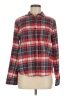 Chloe K 100% Cotton Plaid Red Long Sleeve Button-Down Shirt Size M - photo 1