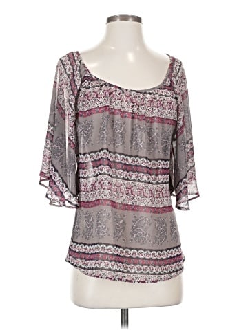 H.I.P. Happening in the Present 3/4 Sleeve Blouse (view 1)