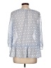 Democracy 100% Polyester Blue 3/4 Sleeve Blouse Size L - photo 2