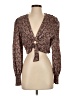 Zara Brown Long Sleeve Blouse Size S - photo 1