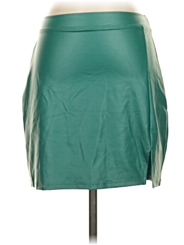 No Comment Faux Leather Skirt (view 1)