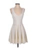 Silence and Noise Metallic Ivory Cocktail Dress Size XS - photo 1