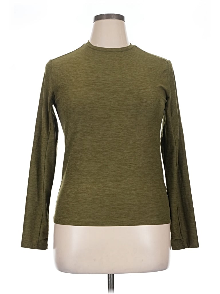 Pre-owned Athletic Works 3/4 Sleeve T-shirt In Green