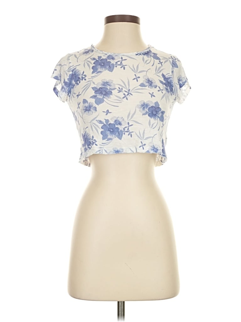 Pre-owned Loveshackfancy Tank Top Blue Mock Neckline Tops