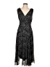 Connected Apparel 100% Polyester Paisley Black Cocktail Dress Size 10 - photo 1