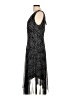 Connected Apparel 100% Polyester Paisley Black Cocktail Dress Size 10 - photo 5