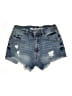 Wallflower Blue Denim Shorts Size 3 - photo 1