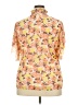 So It Is Floral Orange Short Sleeve Blouse Size 2X - photo 2