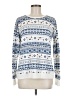 LC Lauren Conrad Print White Pullover Sweater Size M - photo 1
