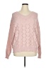 Shein Curve 100% Polyester Hearts Pink Pullover Sweater Size 16 (2) - photo 1